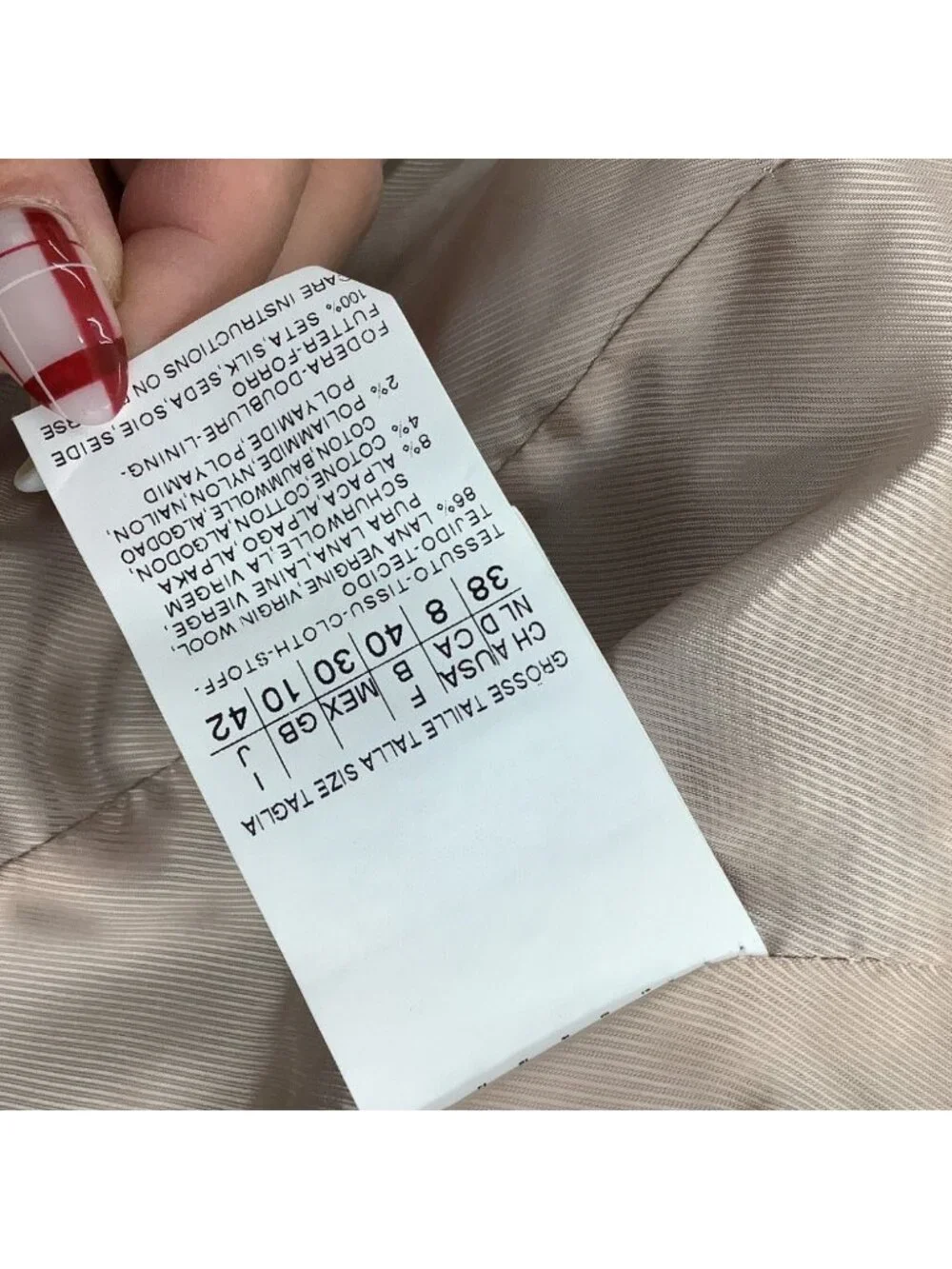Max Mara Coat White Black 42